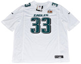 COOPER DEJEAN SIGNED PHILADELPHIA EAGLES #33 SUPER BOWL LIX WHITE NIKE JERSEY