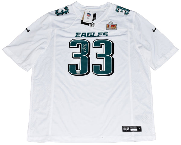 COOPER DEJEAN SIGNED PHILADELPHIA EAGLES #33 SUPER BOWL LIX WHITE NIKE JERSEY