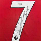 Framed Autographed/Signed Cristiano Ronaldo 35x39 Man United Red Jersey BAS COA