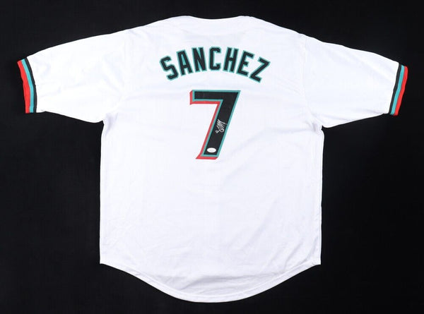 Jesus Sanchez Signed Miami Marlins Jersey (JSA COA) Veteran Marlins Outfielder
