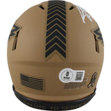 AJ Brown Autographed/Signed Philadelphia Eagles 23 STS Mini Helmet Beckett 49044