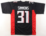 Justin Simmons Signed Atlanta Falcons Jersey (Beckett) 2 Time Pro Bowl Def. Back