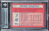 Nordiques Peter Stastny Authentic Signed 1985 Topps #31 Card BAS Slabbed