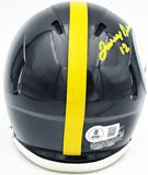 TERRY BRADSHAW AUTOGRAPHED STEELERS BLACK SPEED MINI HELMET BECKETT 230085