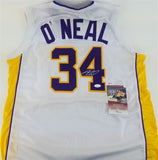 Shaquille O'Neal Signed Los Angeles Lakers White Jersey (JSA COA) 4xNBA Champ