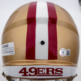 TREY LANCE AUTOGRAPHED 49ERS GOLD FULL SIZE SPEED HELMET BECKETT QR 194741