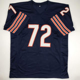 Autographed/Signed William Perry The Refrigerator Chicago Blue Jersey JSA COA