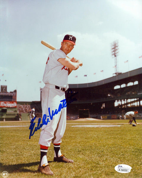 Braves Eddie Mathews Authentic Signed 8x10 Vertical Photo JSA #K56050