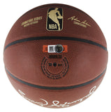 76ers Julius "Dr. J" Erving Signed Wilson Trophy Series Basketball BAS Witnessed