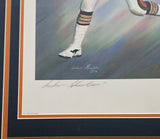 Walter Payton Autographed Framed 22x30 Lithograph Photo Bears Beckett #AC56687