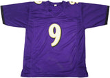 BALTIMORE RAVENS JUSTIN TUCKER AUTOGRAPHED PURPLE JERSEY JSA STOCK #232737