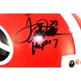 Terrell Davis Champ Bailey Charley Trippi Signed Georgia Mini Helmet BAS 52748