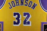 MAGIC JOHNSON (Lakers yellow SKYLINE) Signed Autographed Framed Jersey Beckett