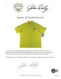 John Daly Signed Match Worn Yellow Adidas Climalite Polo Shirt BAS #JD15BH00368