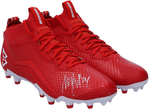 Marshawn Lynch Seahawks Signed Red Beast Mode BTA Elite Cleats-White Sig-LE 1/1