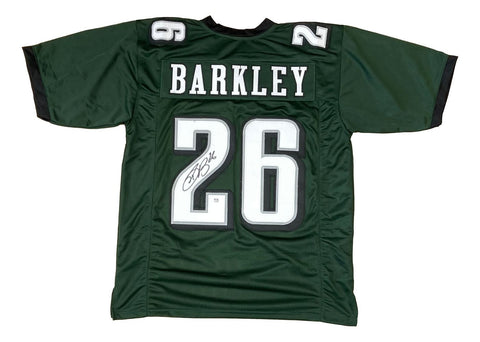 Saquon Barkley Philadelphia Signed Green Football Jersey PSA/DNA ITP