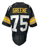 Mean Joe Greene Signed Custom Black Pro-Style Football Jersey HOF 87 BAS