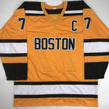 Autographed/Signed Ray Bourque Boston Yellow Hockey Jersey JSA COA