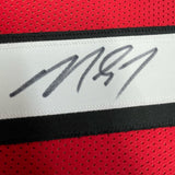 FRAMED Signed MICHAEL MIKE VICK 35x39 Atlanta Red Jersey PSA COA