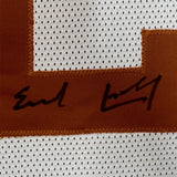 FRAMED Autographed/Signed EARL CAMPBELL 35x39 Texas White Jersey JSA COA