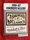 Dominique Wilkins Signed Atlanta Hawks M&N 1986-87 HWC Swingman Jersey JSA