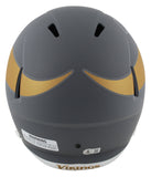 Vikings Justin Jefferson Signed Slate Full Size Speed Rep Helmet W/ Case BAS Wit