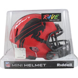 Josh Allen Autographed Buffalo Bills Rave Mini Helmet Beckett Witness 49978