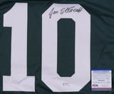 Jan Stenerud Signed Packers Jersey (PSA COA) Green Bay Kicker (1980-1983) H O F