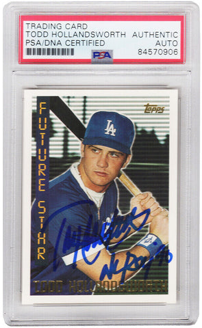 Todd Hollandsworth Autographed Dodgers 95 Topps RC Card #247 w/ROY (PSA)