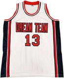 TEAM USA CHRIS MULLIN AUTOGRAPHED WHITE JERSEY BECKETT BAS WITNESS STOCK #232595