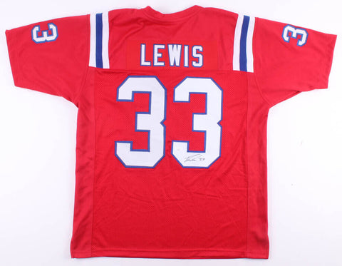 Dion Lewis Signed Patriots Jersey (JSA) 3 Touchdowns in 1 Playoff Game 01/15/17