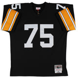 Steelers Joe Greene "HOF 87" Signed Black M&N 1976 TB Jersey BAS Witnessed