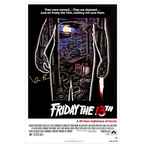 Kevin Bacon Autographed 1980 Friday the 13th 16x24 Movie Poster