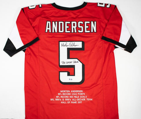 Morten Anderson "The Great Dane" Signed Atlanta Falcons (Radtke Sports COA) P.K.