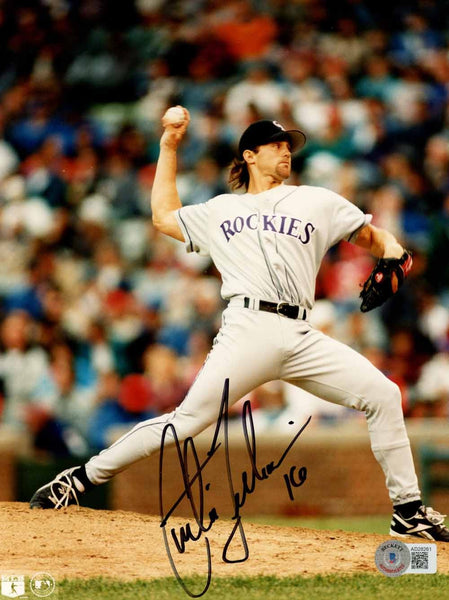 Curt Leskanic Autographed Colorado Rockies 8x10 Photo Beckett 50568