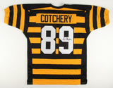 Jerricho Cotchery Signed Steelers Bumble Bee Jersey (Gridiron Legends) Receiver