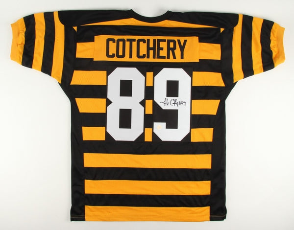 Jerricho Cotchery Signed Steelers Bumble Bee Jersey (Gridiron Legends) Receiver