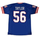 Lawrence Taylor of the New York Giants Autographed Custom #56 Jersey Beckett