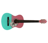Taylor Swift Signed 38" Pink & Green Acoustic Guitar