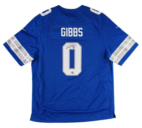 Jahmyr Gibbs Signed Detroit Lions Nike Game Blue NFL Jersey