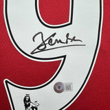 Framed Autographed/Signed DImitar Berbatov 35x39 Manchester Jersey BAS COA