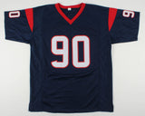 Jadeveon Clowney Signed Texans Blue Jersey (JSA COA) 2014 #1 Draft Pick Overall