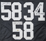 Ham Lambert Russell Signed Custom Black Pro-Style Football Jersey JSA W532217