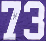 Ron Yary Signed Minnesota Viking Jersey Inscribed HOF 01 (JSA) 7xPro Bowl O-Line