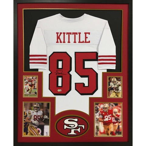 George Kittle Autographed Signed Framed San Francisco 49ers Jersey BECKETT