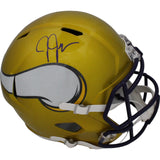 Justin Jefferson Signed Minnesota Vikings F/S Flash Helmet Beckett 45805