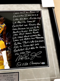 Magic Johnson & Larry Bird Signed Auto Photo Framed Story Inscription Steiner