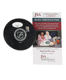 John Vanbiesbrouck Signed New York Rangers Logo Hockey Puck (JSA COA) 3xAll Star