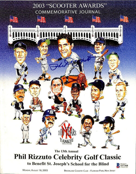Phil Rizzuto Signed New York Yankees Celebrity Golf Classic Journal BAS