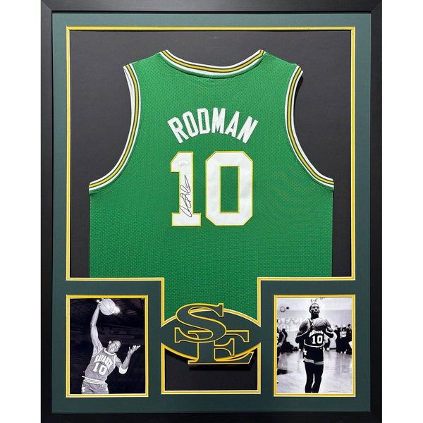 Dennis Rodman Autographed Signed Framed College SE Oklahoma Jersey JSA